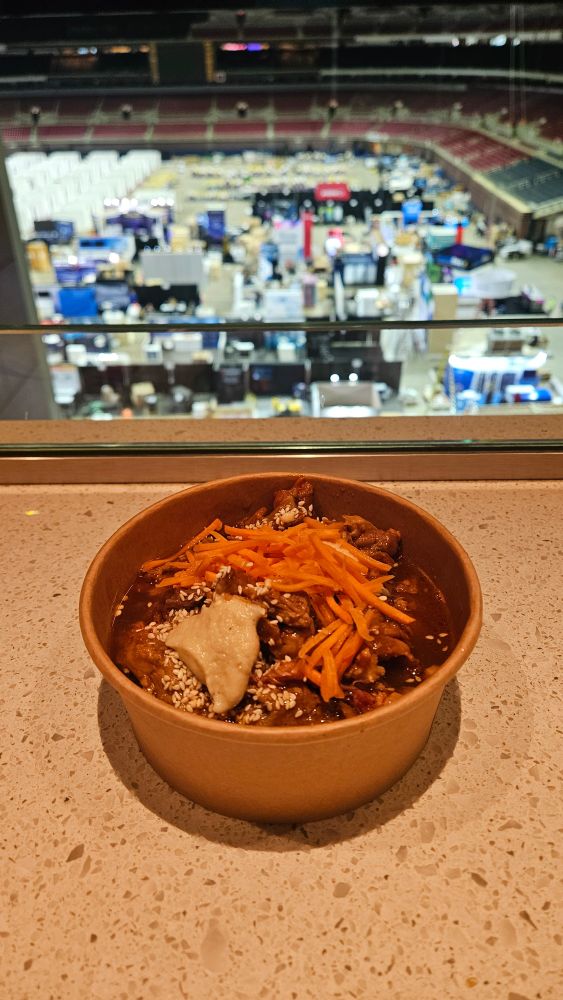 A bowl of Korean ramen.