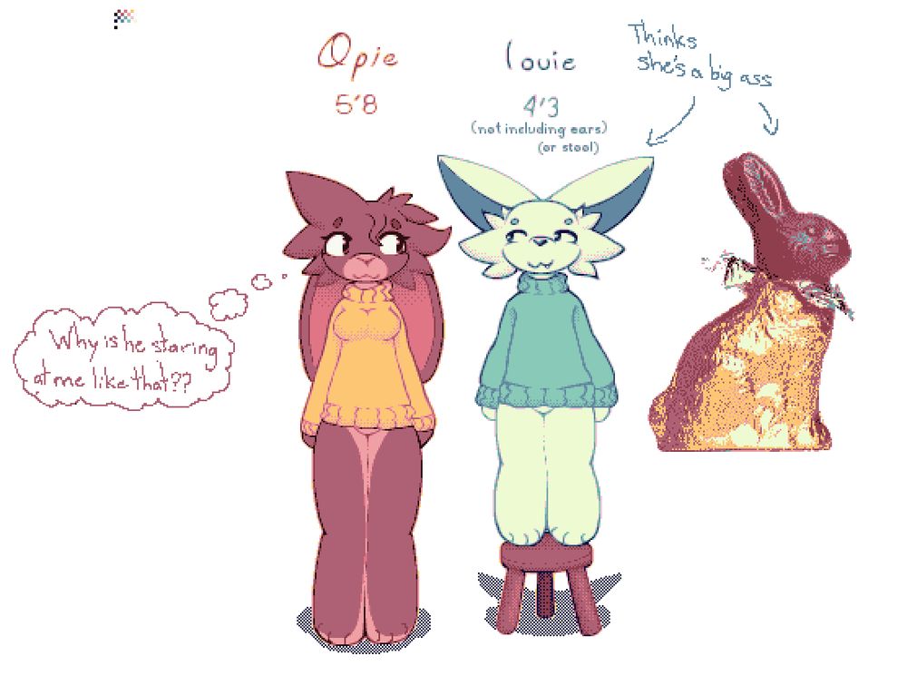 colors used : 16 (including black and white)

Opie's color pallete and partial design by my buddy Dazilume !