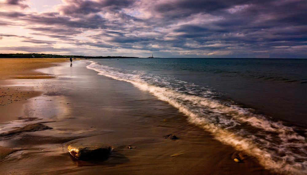 A walk on Whitley Bay beach in the UK.