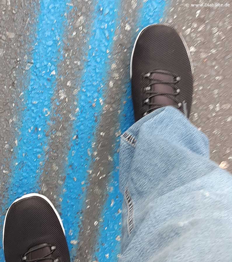 Ideale Lauflienie beim Berlin-Marathon.