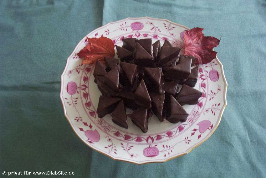 Baumkuchenspitzen mit Nährwerten und BE-Angabe für Diabetiker.