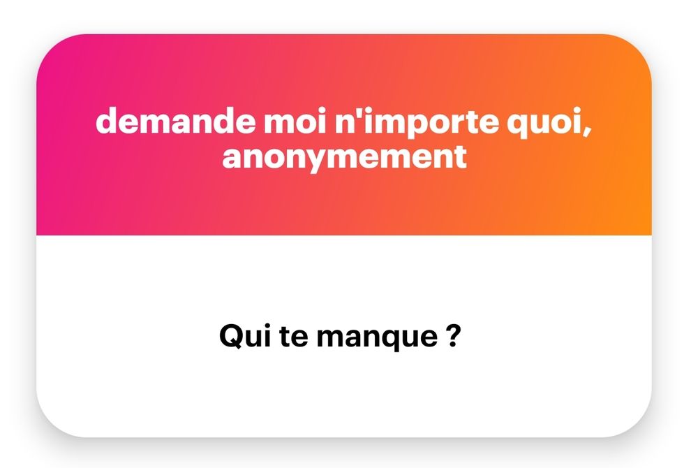 Question ngl
Qui te manque ?