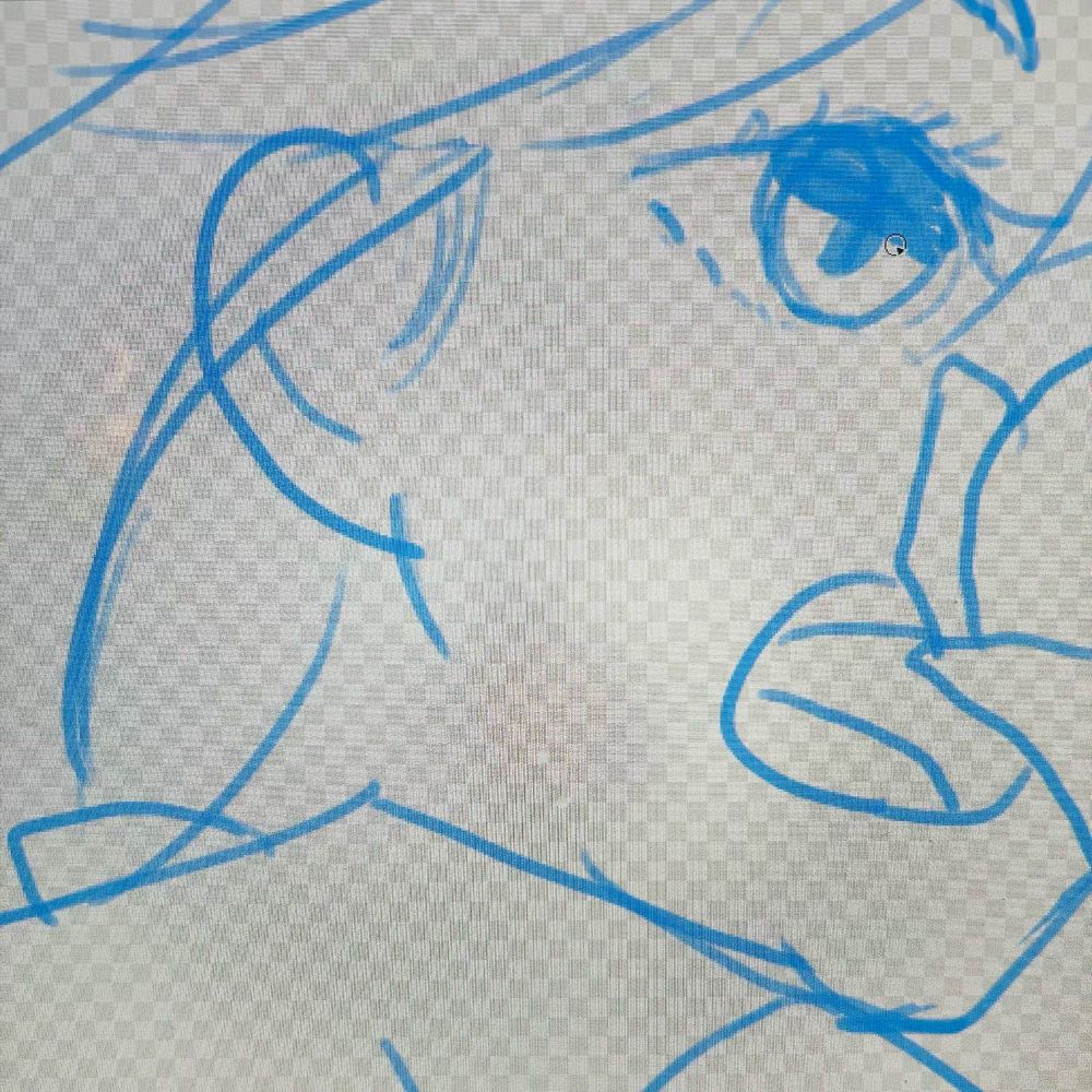 描きかけの女の子の右斜向きの顔