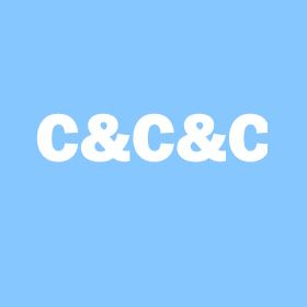 A blue background with white text that days c & c & c