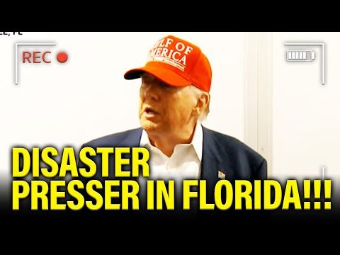 Trump holds DISASTER PRESSER in front OF CAGES!!