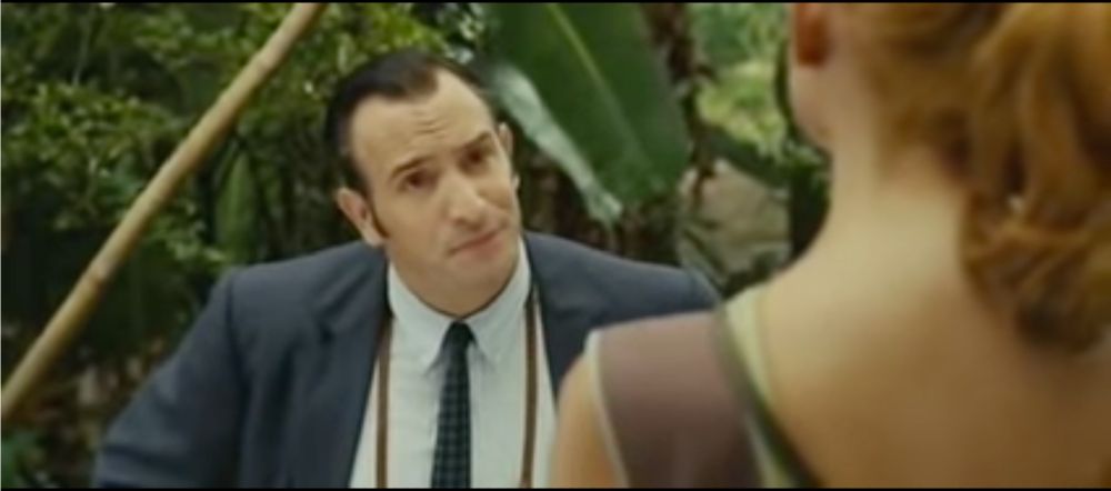 capture d'écran de la scène de Jean Dujardin et Louise Monot dans OSS 117 Rio ne répond plus