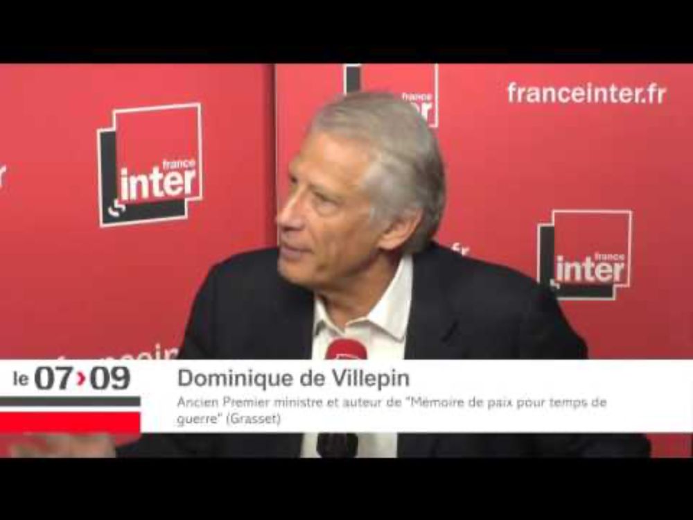 Dominique de Villepin sur le traitement de la guerre en Syrie