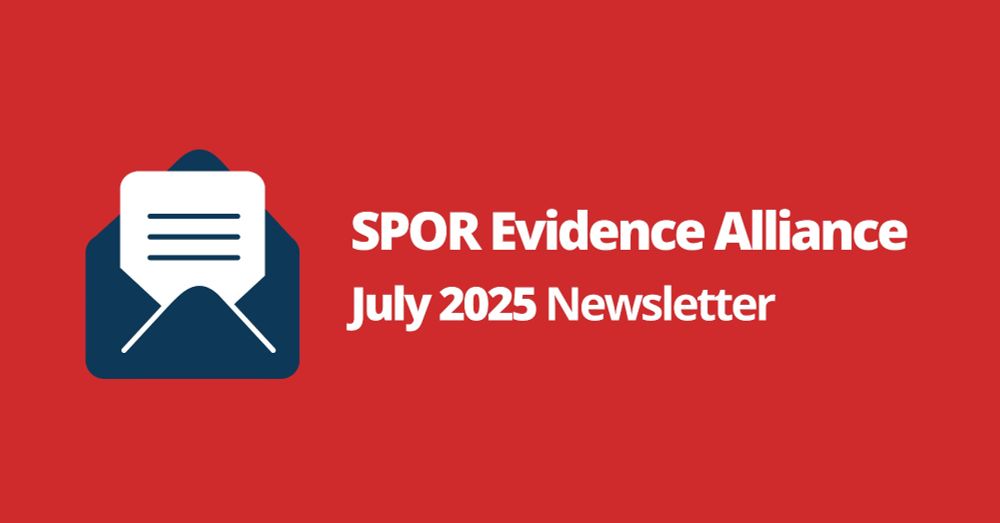 SPOR Evidence Alliance July 2025 newsletter. 