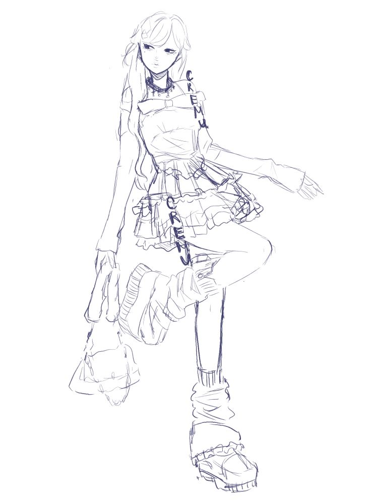 my drawing of reference pose!