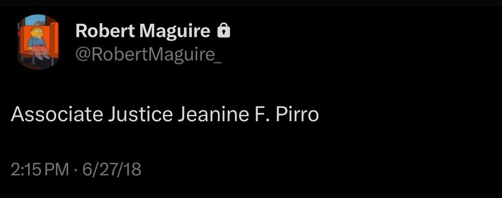 Tweet joking that Trump was going to name Janine Pirro to the Supreme Court