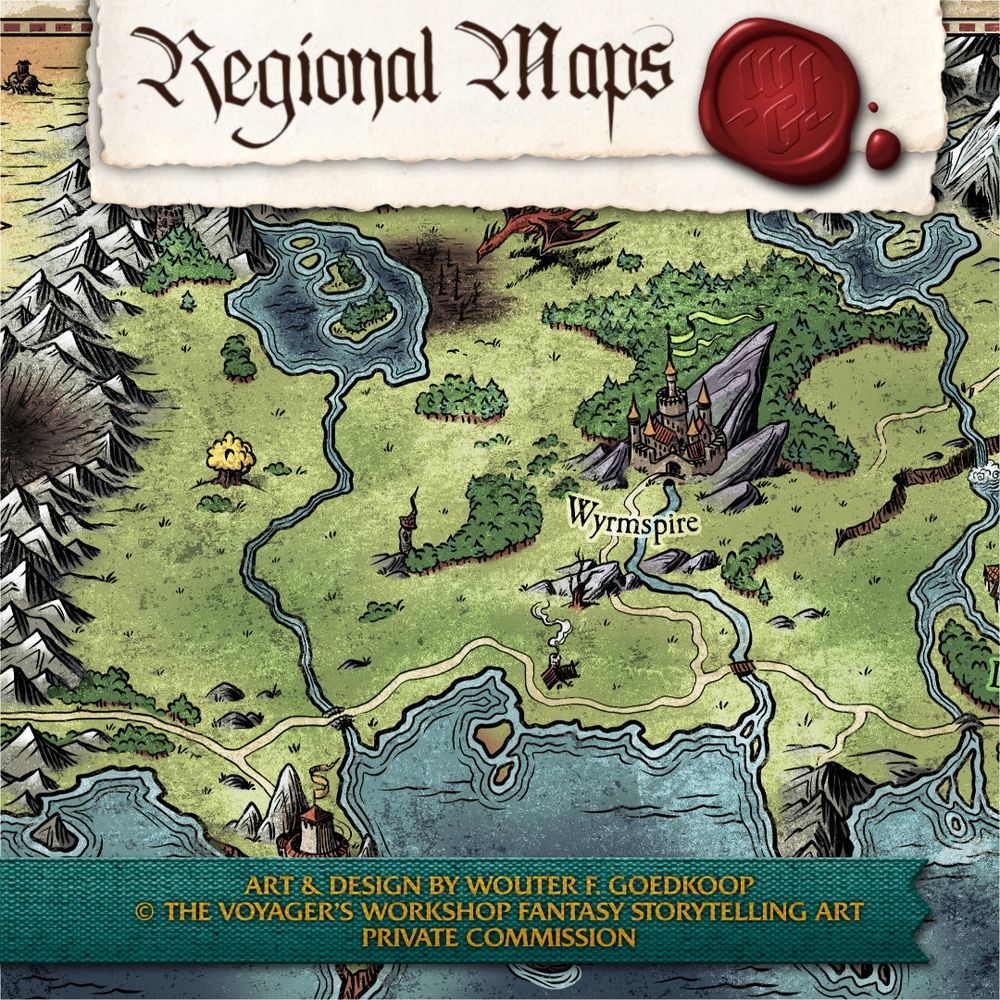 A regional map of Le Duché des Dragons.