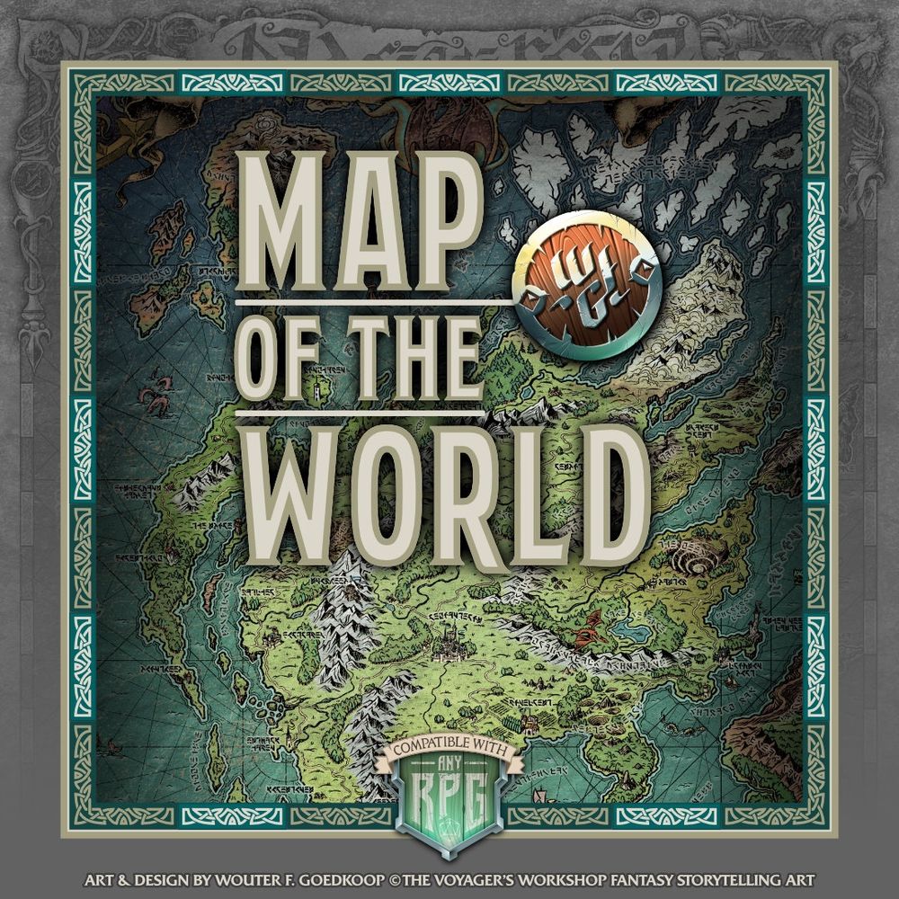 Cover image for the Map of the World showing the title and a large portion of the map in the background.