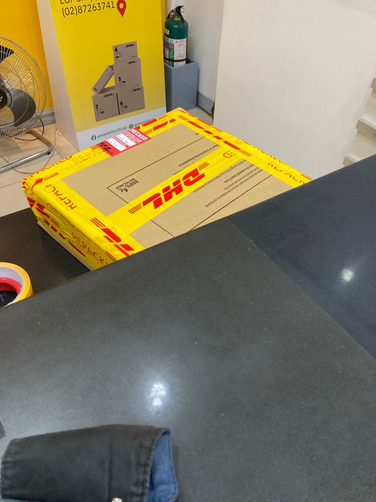 DHL box.