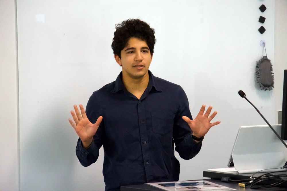 Photo of Seth Neel lecturing at Carnegie Mellon University