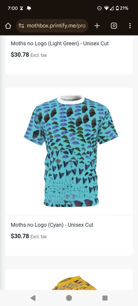 Blue moth shirt 