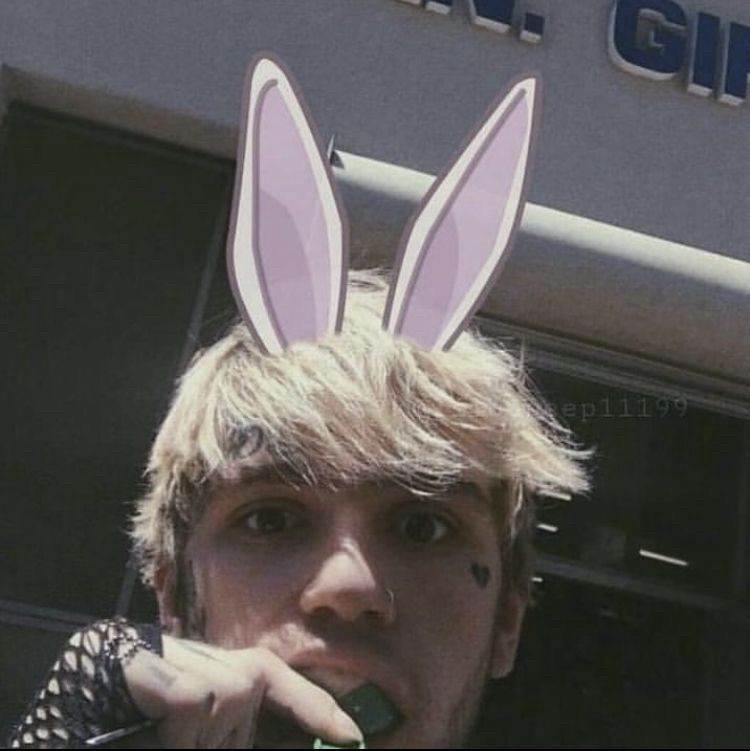 lil peep with bunny ears