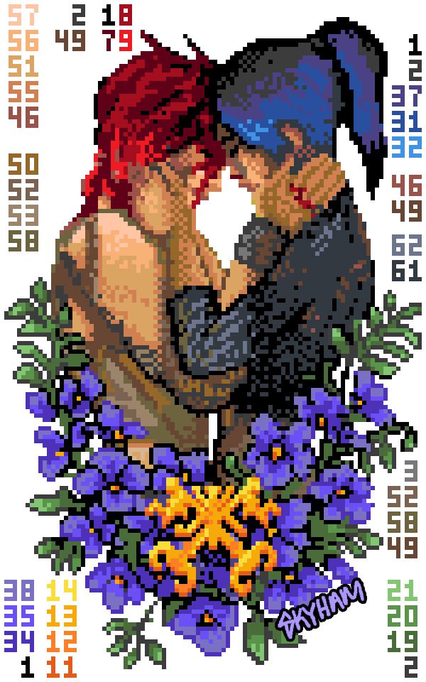 Color guide for the artwork using the wplace palette.