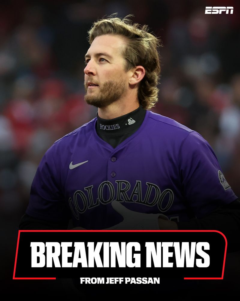 A graphic of Ryan McMahon who is being traded from the Rockies to the Yankees, sources confirmed to Jeff Passan