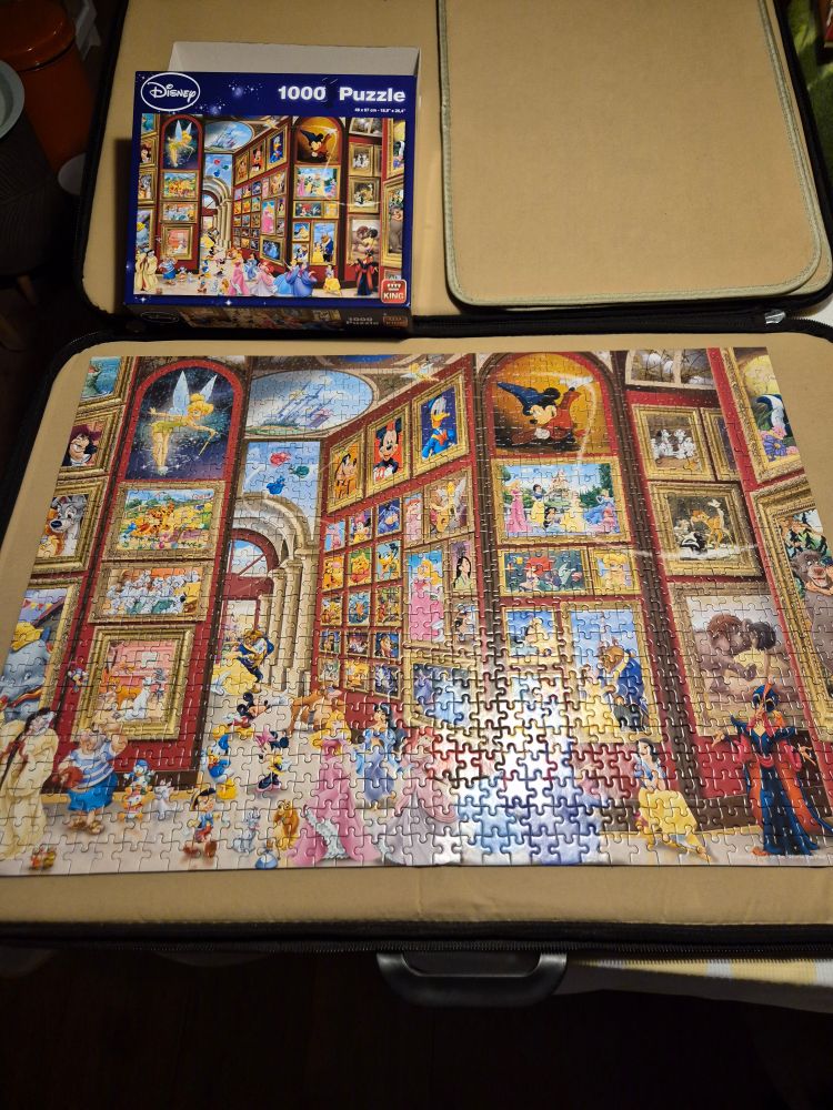 Disney puzzel op een puzzelmat