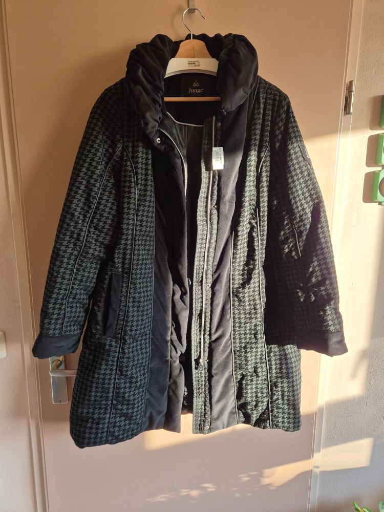 Jas met grijs/zwart pied de poule en vilt