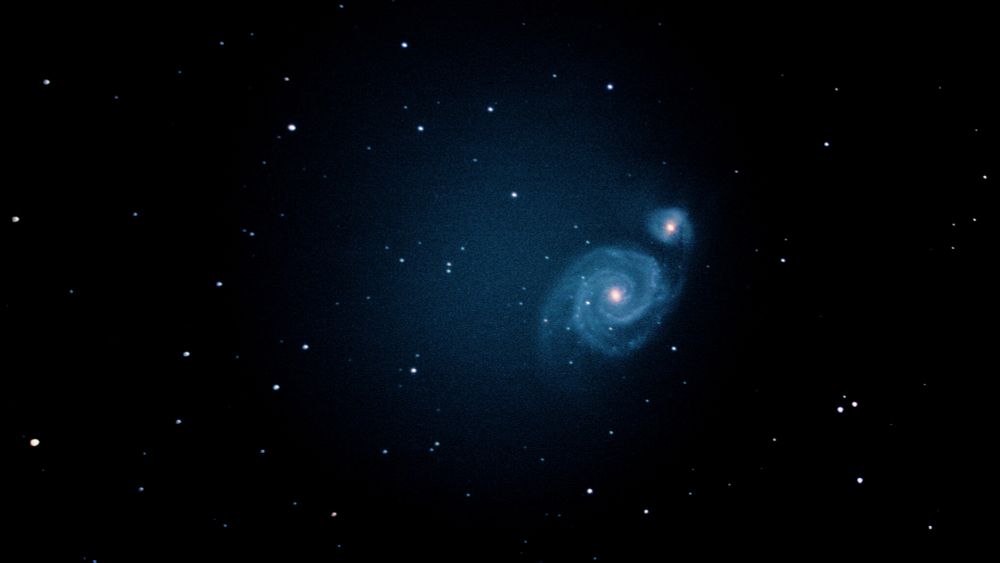 M51 Shot w Celestron 6SE ASI 183 AVX mount Pre processed in deep sky stacker Exported as TIF Processed PNG at pixlr.com Exported as jpg 45 min 15@3min lights 