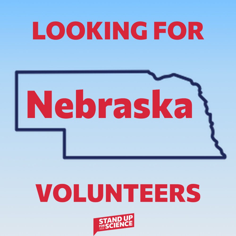 Photo of nebraska with text looking for nebraska volunteer 
