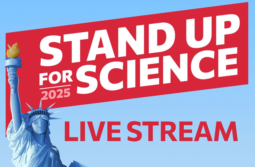 image of the stand up for science logos with "live stream" on it 