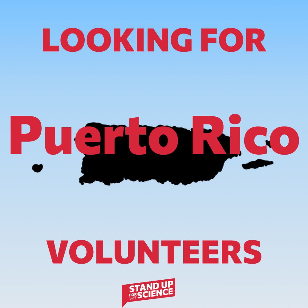 image of puerto rico with text, looking for puerto rico volunteers. 
