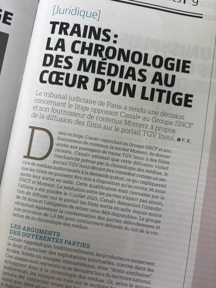 Le groupe canal refusait à la SNCF de diffuser des films récents dans les trains…