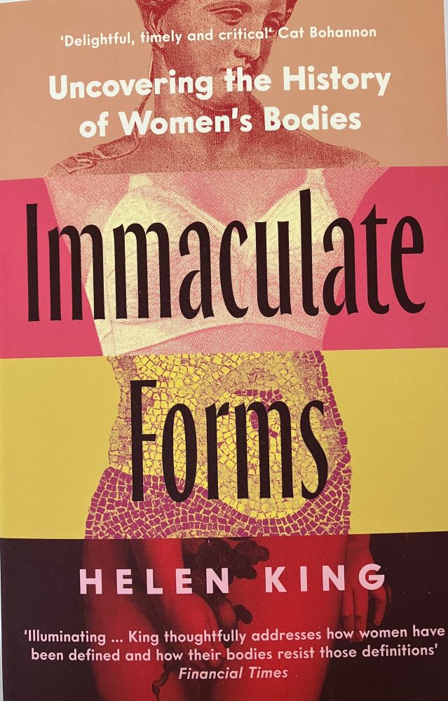 Cover image of Immaculate Forms divided into four sections reflecting the four sections of the book, which are breasts/clitoris/hymen/womb