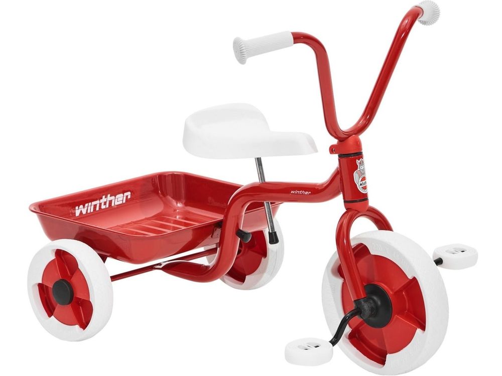 Foto af rød trehjulet cykel af mærket winther 