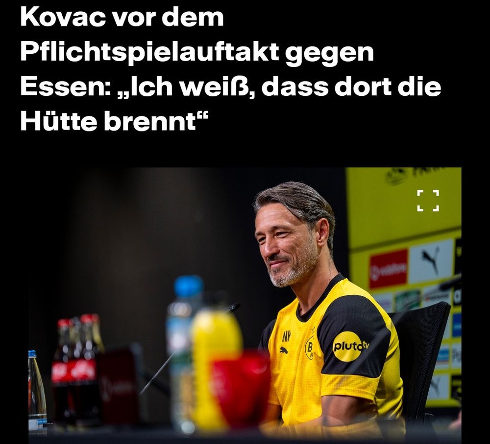 Kovak vor dem Pflichtspielauftakt gegen Essen:Ich weiß,dass dort die Hütte brennt.