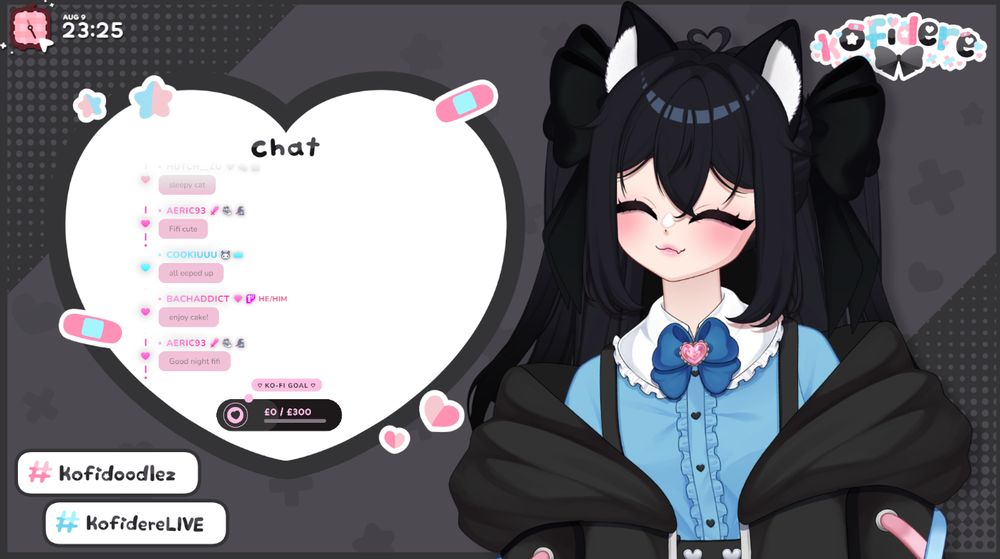 A screenshot from the end of Kofi's stream .