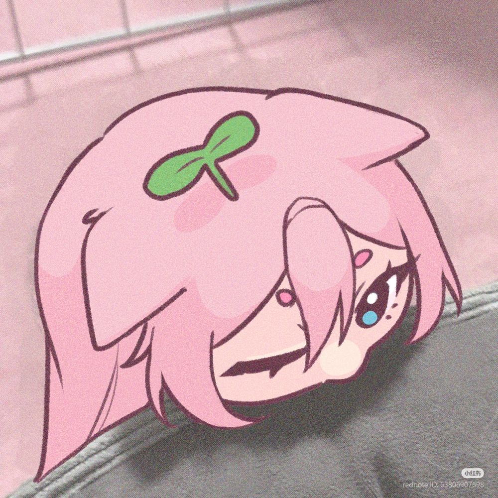 A drawing of a chibi-style Kofi mimicking the pose in the first picture. 
