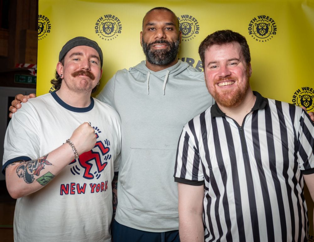 Myself, Zig and the artist FKA Jinder Mahal. He is quite tall.
