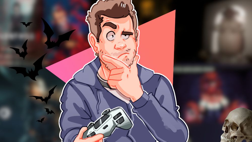 A blurry graphic of mystery games!