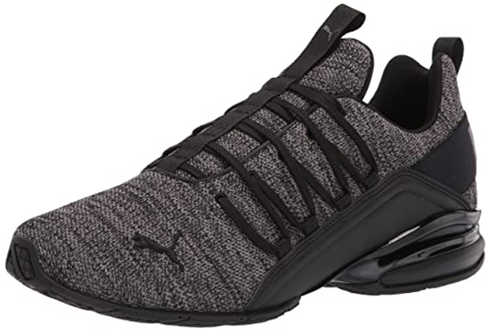 PUMA Axelion Running Shoe, Black-castlerock, Men's size 8