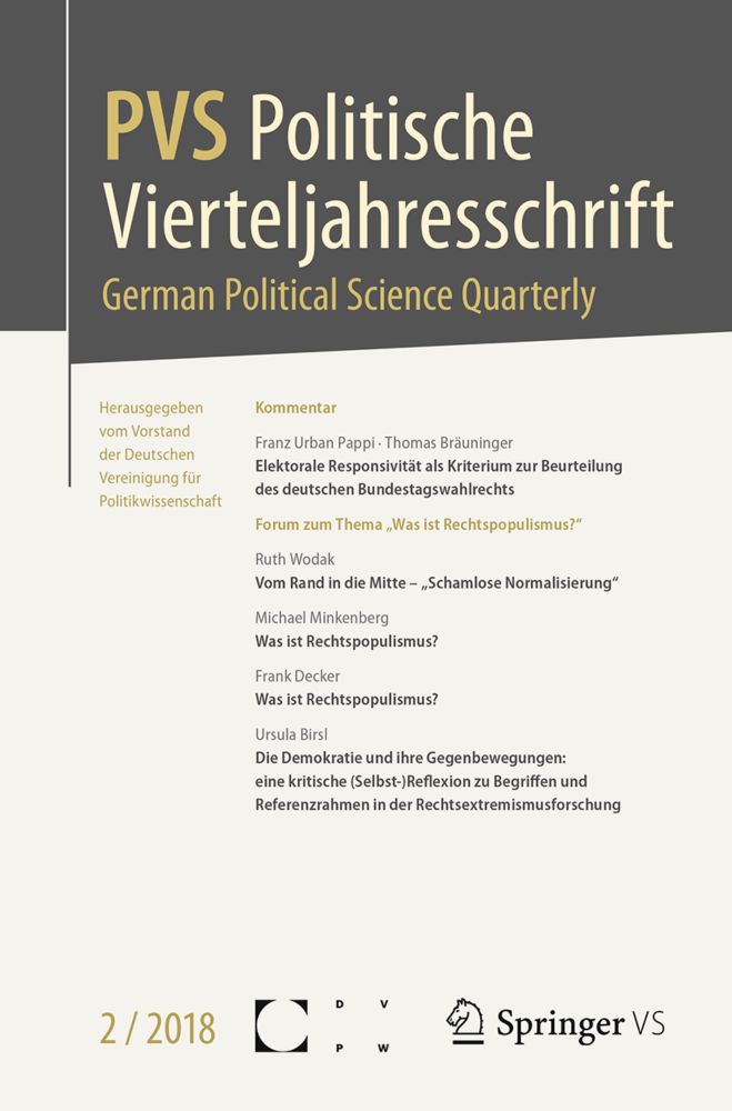 Sozioökonomische und einstellungsbezogene Ursachen für Wanderungen von CDU/CSU- und SPD-Wähler*innen zur AfD bei der Bundestagswahl 2017 - Politische Vierteljahresschrift