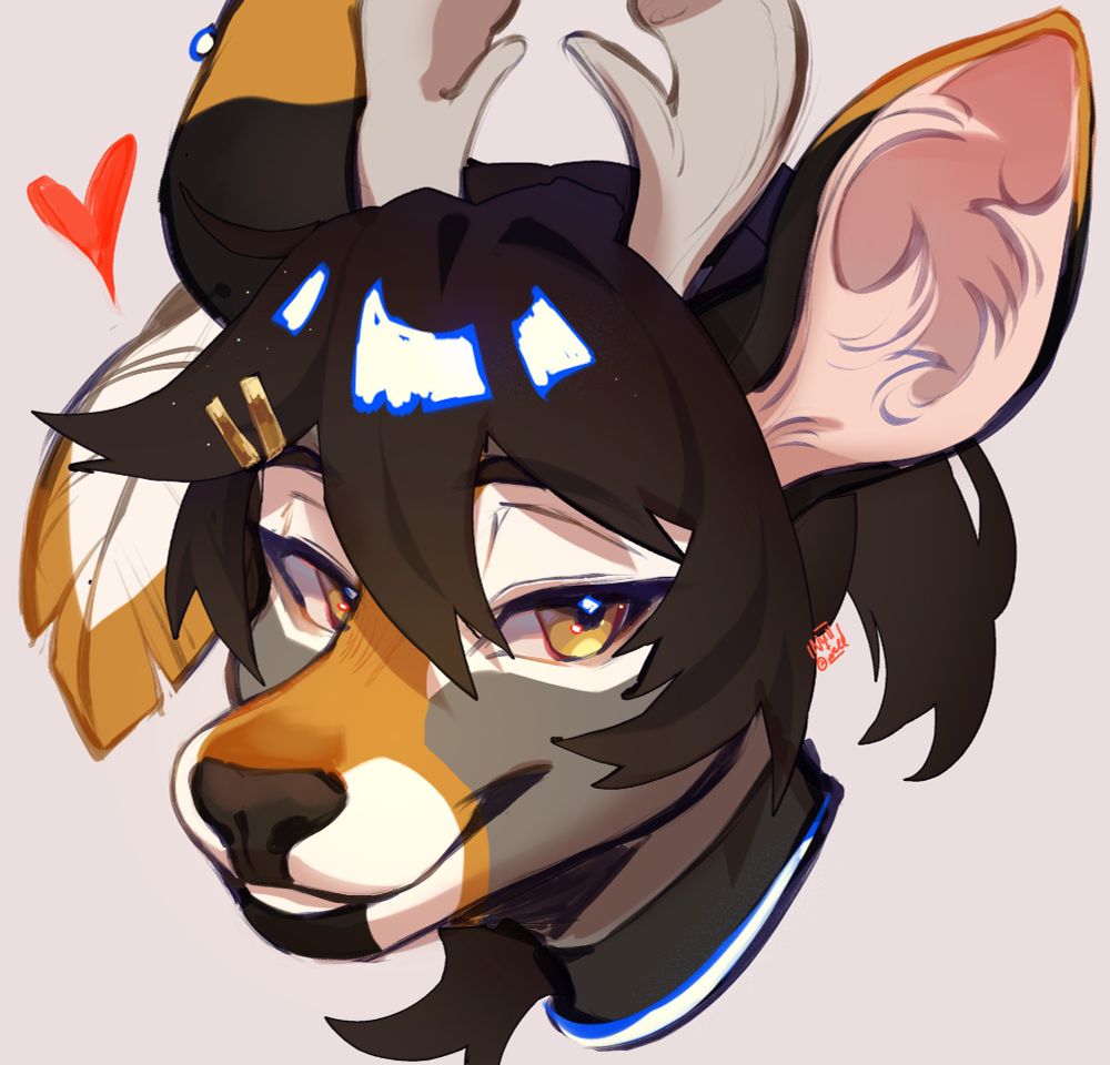 A headshot portrait of a deer girl that Null has been high key brainrotting over,,, eguweergh,,,
