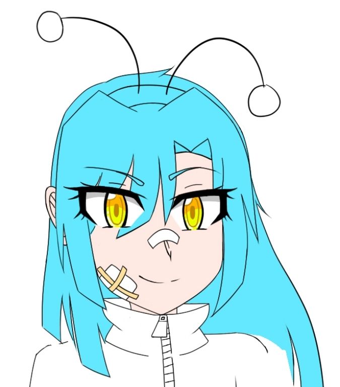 WIP of my OC - will be used as concept art for a small game project