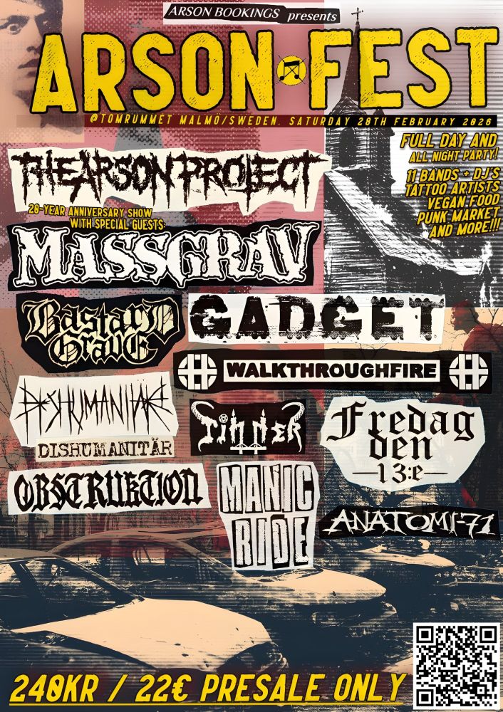 Festival d'anniversaire du groupe The Arson Project en Suède