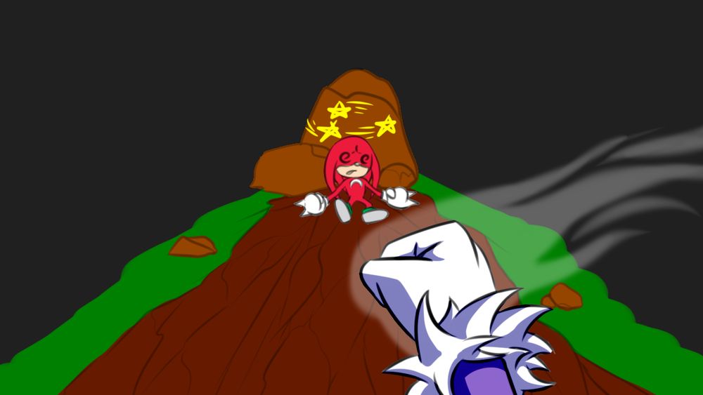 Blaze the Cat and Knuckles the Echidna from the Sonic and Knuckles series. Blaze punches Knuckles through the wall. Yes, that happens in game, I ain't gonna mess with Blaze if she can easily do that.