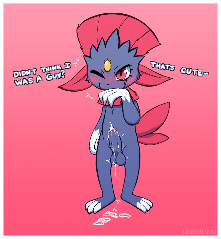 Weavile teasing the viewer after cumming