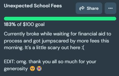 183% of 100% kofi goal!