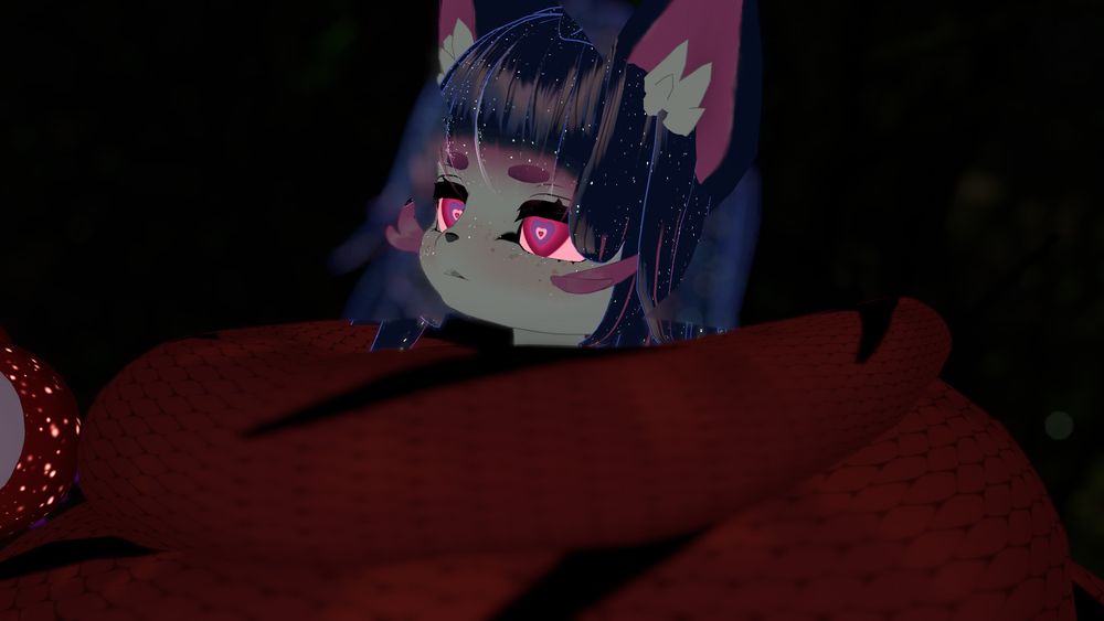 "H-how you..." Patty tries to ask Kardy a question, but they can only get so far before being caught into their gaze once again