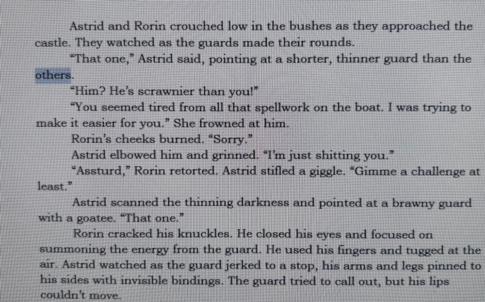 Excerpt from my current WIP. 