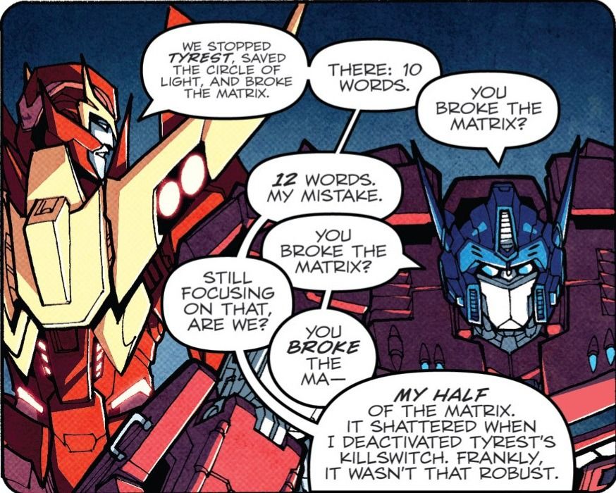 A panel from IDW Transformers 
