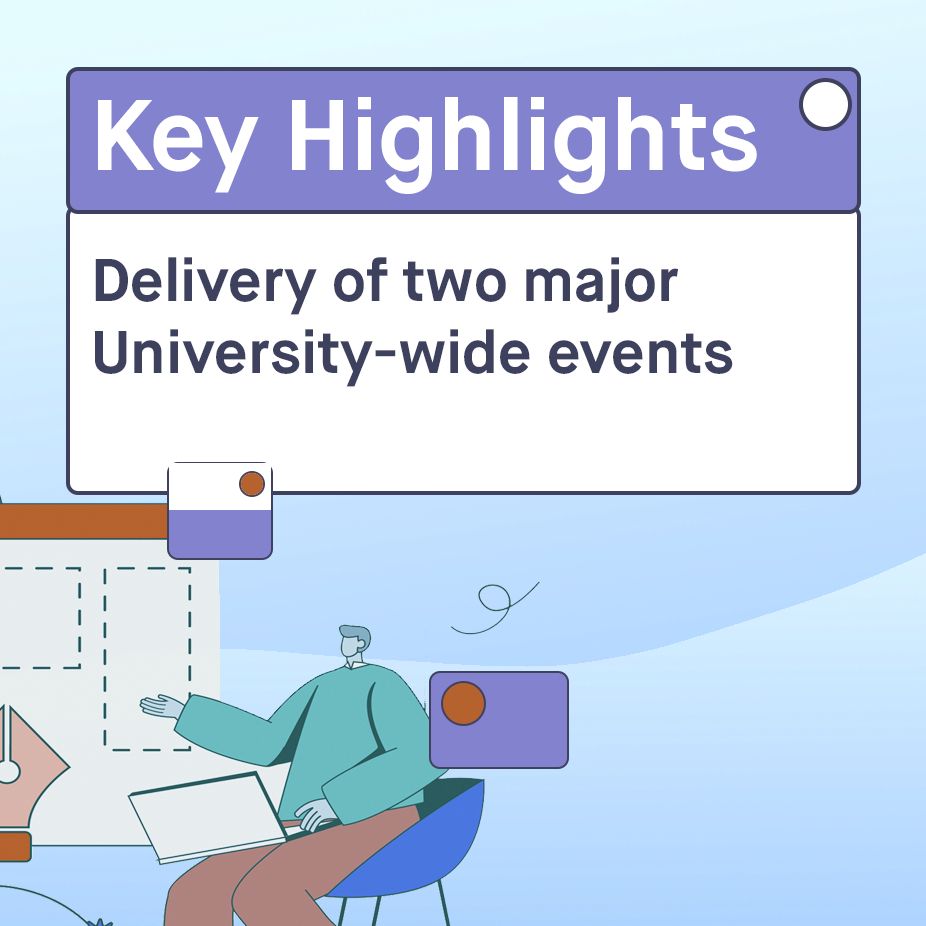 Key Highlights: delivery of two major University-wide events