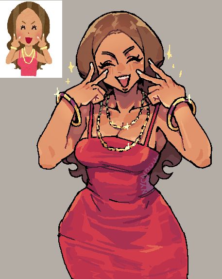 a redraw of irasutoya's gyaru clipart