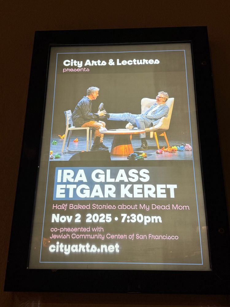 פוסטר הופעה של אתגר קרת ואיירה גלאס בסן פרנסיסקו